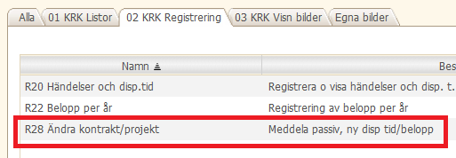 Handledning för kontroll av bidragsprojekt Bidragsprojekt periodiseras som grundregel och läggs därför upp med status P (pågående/periodisering) i samband med registrering.