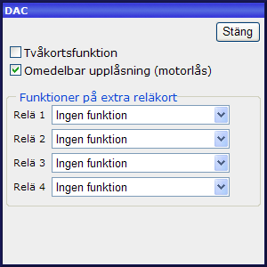 Bruksanvisning SV RX9016II DAC Knappen öppnar följande fönster.