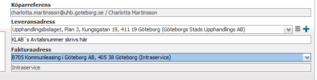 17 (83) 3.12 Information till leverantör Under fältet - Information till leverantör - skrivs leveransdatum om det behöver anges.