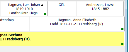 Söklista Välj! Man kan gå tillbaka till söklistan bl.a. med hjälp av fliken i nedre vänstra hörnet.