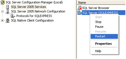 27. Högerklicka på SQL Server