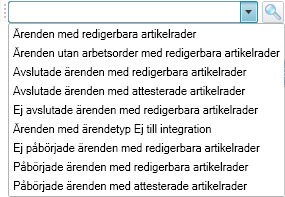 OBS! Normalt visas i vyn Attestera ärende de ärenden som har artikelrader som har status Redigerbar och den normala rutinen är att den som attesterar sätter status till Attesterad.