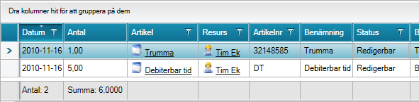 21.4 Filter Man kan kombinera sökfrågan med ett eller flera filter. Välj filter genom att klicka på Filtrera och välja filter i menyn.