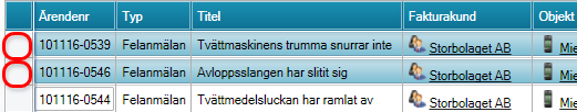 e) Dialogfönstret Attestera ärende visas. Man kan härifrån välja att ändra alla artikelrader på ett ärende till valfri status.