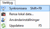 25 Synkronisering För att de ändringar du gjort i din klient ska sparas på servern så att andra användare kan ta del av dem, behöver ändringarna synkroniseras mot servern.