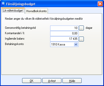 Obs! Tar du bort eller ändrar en fördelningsnyckel påverkar inte detta redan upprättade budgettal. Du måste dock vara uppmärksam på att talen inte ändrar sig automatiskt.