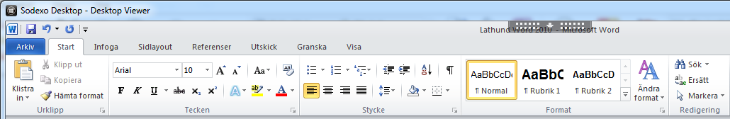 Skapa nytt dokument För att skapa ett nytt dokument klickar du på Arkiv i det övre verktygsfältet. Därefter väljer du tomt dokument om du vill skapa ett vanligt dokument.