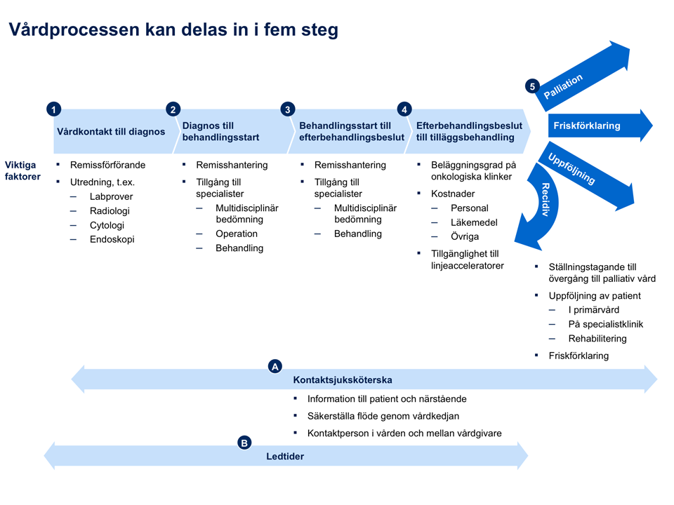 Vårdprocesser Inriktning Införa en individanpassad och i största möjliga mån standardiserad vårdkedja för samtliga cancerpatienter.