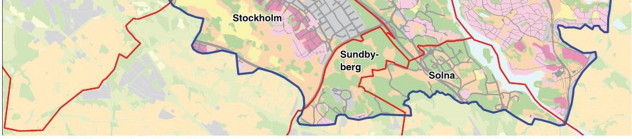 Sida: 6 Fig. 3. Recipient Edsviken. Tabell 1, Mål för reduktion av föroreningsutsläpp till Edsviken.