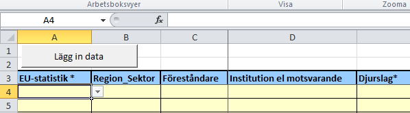 Nu öppnar du Excel-arbetsboken i din dator. Så här ser en tom Excel-arbetsbok ut: Du ser namnet på bladet längst ned. Vi är nu i bladet "List".