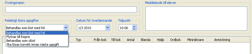 Kapitel 6. Nedersta våningen 6.1. Arbetsplan I arbetsplanen kan läraren dela ut uppgifter. Det är också möjligt för elever att dela ut uppgifter till sig själv.