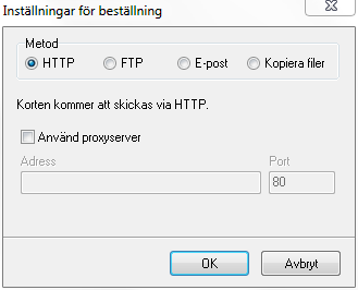 PR-kort 3 Sida 7 UTSKRIFT Notera! Denna inställning gäller endast när ni har en programlicens för egen tillverkning av PR-kort.