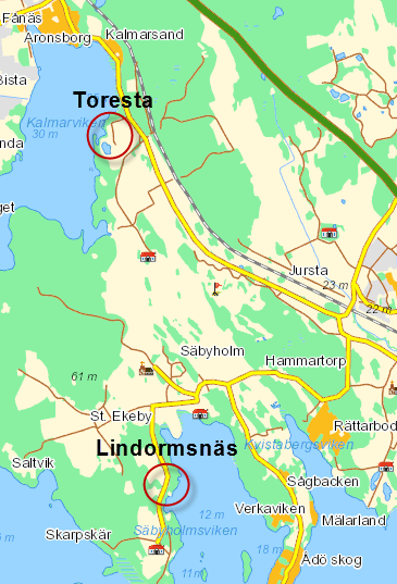 8.5. Lindormsnäs, Upplands Bro, avslutad grustäkt Bild 33: Undersökt alternativ vid nedlagt grustag vid Lindormsnäs.