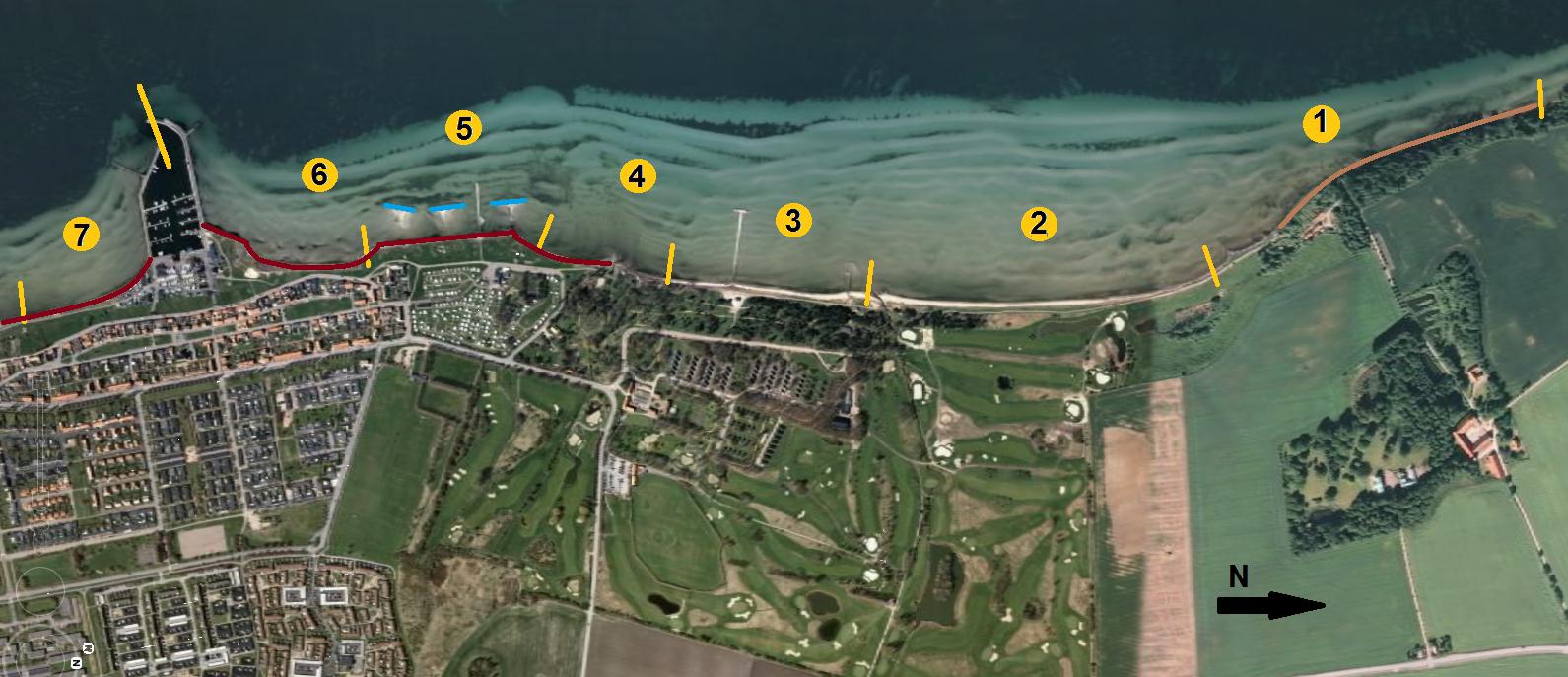 Vågbrytarna kan tas bort Förbättra befintligt skydd Fortsatt strandfodring, alt. ny strandpark Naturlig erosion, flytta cykelstigen inåt land vid behov, alt.