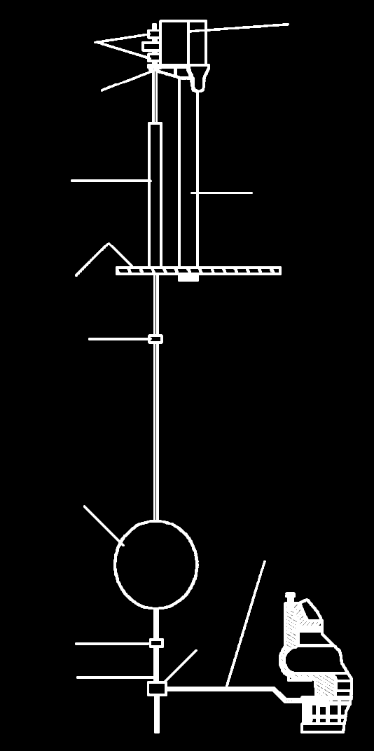 Installation 3 2 4 5 1. Diameter på skyddsplattta (A) 2. Radie (B) 3. CL för pump 4. Radie på 178,0 mm 5. 31,8 mm NPT flottörbrytare NTG-kolonn 6. 9,5 mm NPT för flottörstagguide 7.