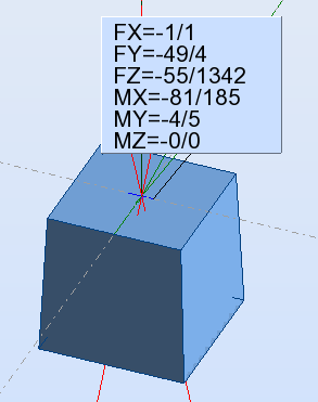 Figur 5.2: Typfundament för Hammarbydepån. Tabell 5.1: Pelarlaster på utvalt fundament från modell i Autodesk Robot.
