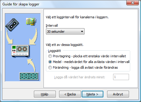 Konfigurera Log Manager Log Manager hanterar inspelning av mätvärden.