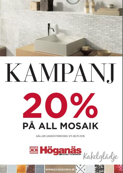 NOVEMBER 20% rabatt på Mosaik! Höganäs lämnar 10% rabatt på alla Mosaik under hela månaden.