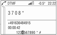 152 Inledning DTMF (ton) Olika telefontjänster (t.ex. röstpost eller bank på telefon) kräver inmatning av styrtoner. Om ett telefonsamtal är aktivt: Välj menypunkten DTMF. Menyn DTMF visas.