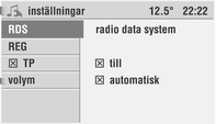 Radio 25 Infotainmentsystemet växlar till autospara-nivån för det valda frekvensområdet (AM AS eller FM AS). På huvuddisplayen visas AS-symbolen.