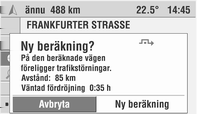 Navigation 57 Symbolöversikt speciella mål 3 61. Kombination av karta/pil (Endast Colour-Info-Display) En delad display visar en kombination av karta och pilar på vägledningsbildskärmen.