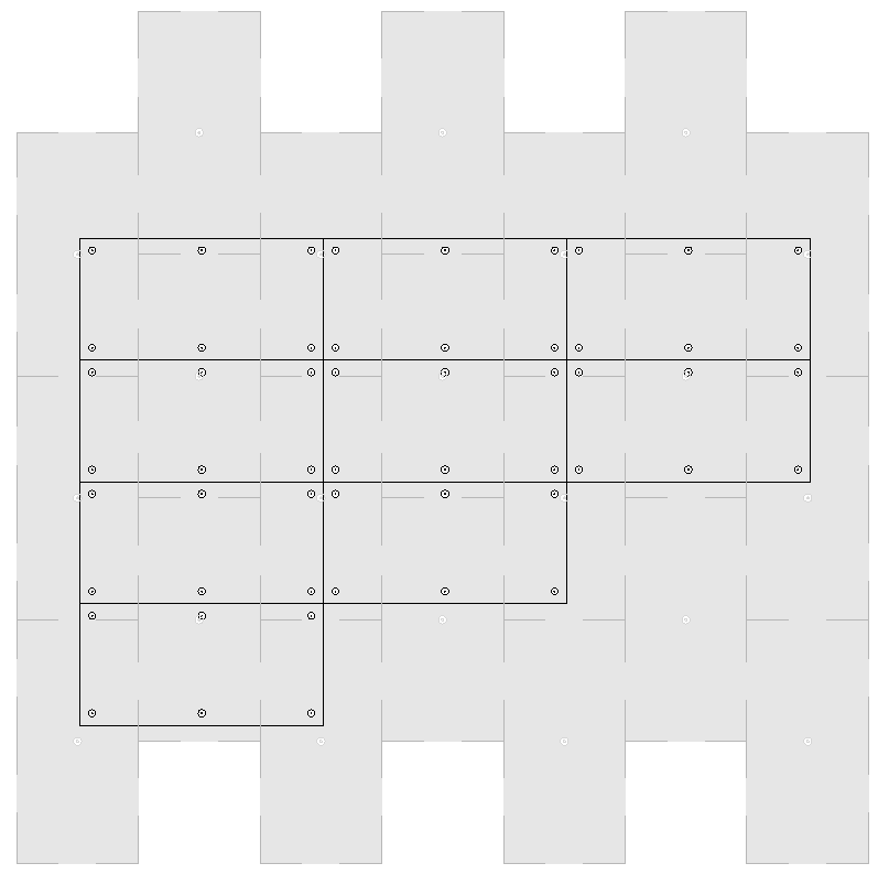 SPU PROJEKTERINGSANVISNINGAR FÖR TAK 14-001 Sida 21 /23 Isoleringslagrens fogöverlappning och fästanordningarnas placering.