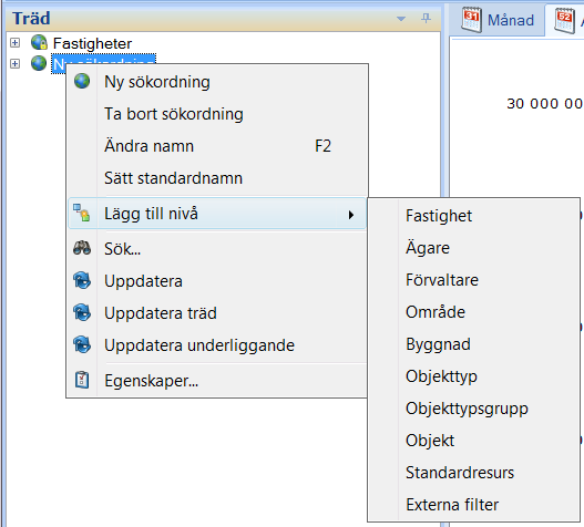 Ny Sökordning För att skapa en ny Sökordning klicka antingen på knappen Sökordning / Ny sökning eller högerklicka i trädet och välj Ny Sökordning.