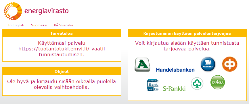 8 2 Att starta programmet Du startar programmet genom att i webbläsarens adressfält skriva in: https://tuotantotuki.emvi.