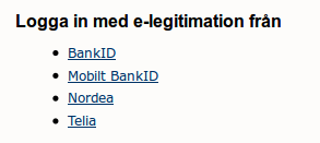 Nordea Som nämndes tidigare så kommer Nordea att sluta ge ut egna e-legitimationer. Man kommer, under år 2013, helt att gå över till att använda legitimationer från BankID.