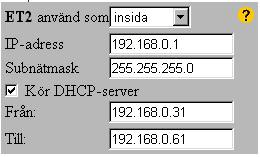 Att använda ditt ADSL-modem vid dynamisk IP-adressering på LAN Vid leverans är ditt ADSL-modem inställd till dynamisk IP-adressering på LAN, där den agerar DHCPserver och delar ut dynamiska
