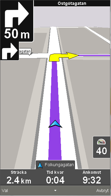 6. NAVIGATION Följ stegen nedan för att starta en navigation: 1) Din startposisiton: Om du har en GPS-position kommer denna automatiskt vara din startposition.