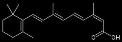 Figur 3. Strukturformel Isotretinoin (källa: Wikimedia Commons).