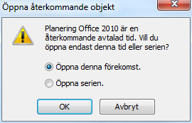 Återkommande bokningar Återkommande bokningar En bokning som återkommer med jämna intervall behöver du inte skriva in mer än en gång.