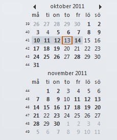 Öppna kalendern Outlook kalender I kalendern lägger du in dina bokade tider, återkommande möten och evenemang.