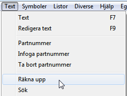 Ändra text Redigera text (F9) Använd Ändra -> Redigera text för att ändra i texter som finns på ritningen.