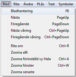 Bladhantering För installationsel så består ett projekt av ett antal olika blad eller ritningar. Vanliga ritningar är kanalisation, belysning, kraft och tele.