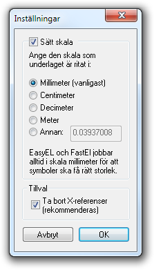 Öppna DWG-fil Du börjar alltid importen med att öppna DWG-filen som ska importeras. Markera önskad fil att öppna och kontrollera inställningarna via knappen längst ned i rutan.