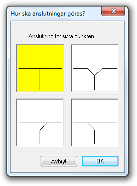 Ansluta till ledningar När man ska ansluta till en annan ledning är det viktigt att kolla att programmet låser mot rätt sak.