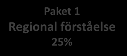 Metod och mål Paket 1 Regional förståelse 25% Metod: Utgå från Västerbottens Cerum rapport 39 000 anställningar till och med 2020. Tillägg av flera avsnitt.