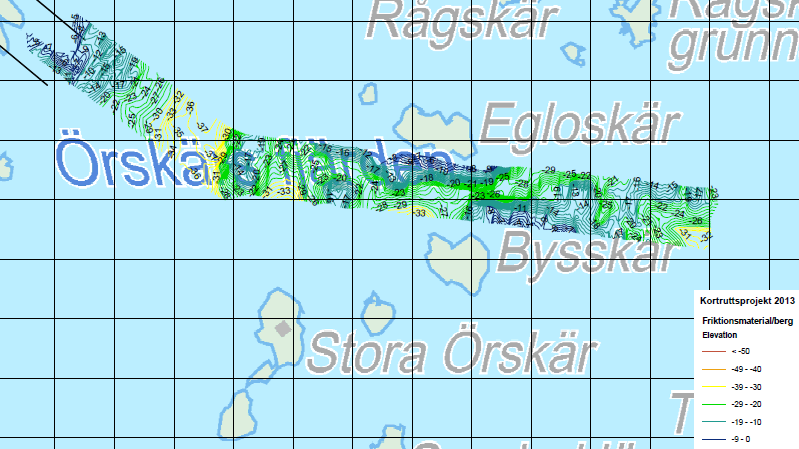 5.3 UA 7:3 Södra korridoren, över Örskärsfjärden Den södra korridoren, UA 7:3, innebär ny väg från strax söder om Nygård ut till nytt färjeläge på Skuroholmen, se Figur 6.