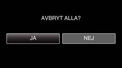 Redigering Skydda alla filer Skyddar alla filer Tryck på knappen UP/< eller DOWN/> för att markera/flytta pekaren uppåt åt vänster eller nedåt åt höger Ta bort skydd från alla filer Tar bort skydd på