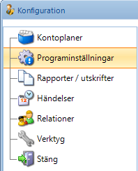 Programinställningar När du ändrat något så aktiveras knappen Spara inställningar. Verifikationer och bilaga nummer kryssa i om programmet skall föreslå detta. Körjournal ersättning.