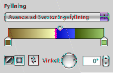 Fylla ett objekt med blandade färger (färgövertoning) Om du vill skapa färgövertoningar i en objektfyllning använder du alternativen i grafikgranskaren.