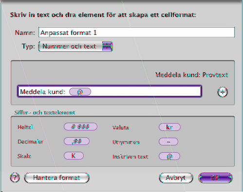 7 Placera insättningspunkten före eller efter elementet och skriv texten, inklusive eventuella mellanslag.