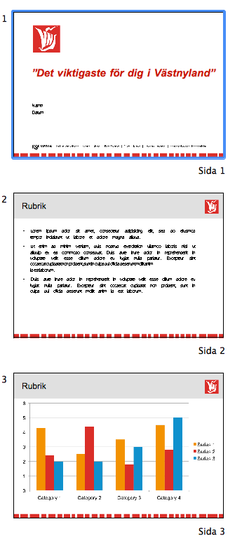 Applikation Powerpoint Powerpoint-presentationerna är antingen fyrfärgiga