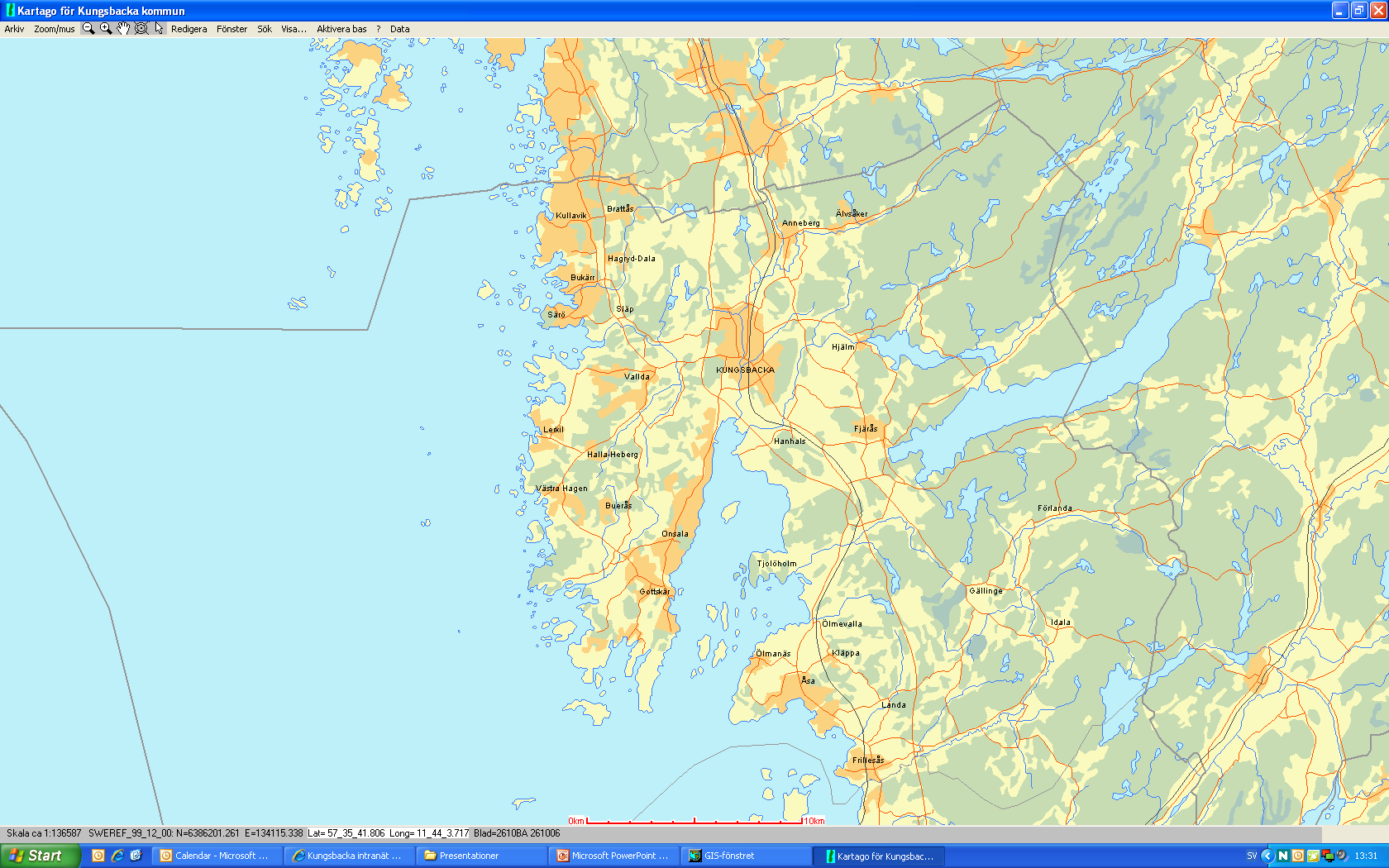 KUNGSBACKA BREDBANDSNÄT VERKSAMHETSPLAN & STRATEGIDOKUMENT 2014-05-19 TE/2014:259 5 Planerad utveckling per område inom kommunen Inom centralort är fibernätet idag väl utbyggt och växer kontinuerligt.