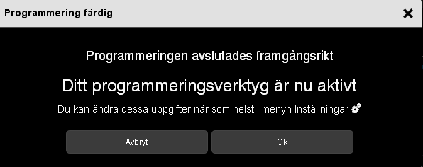 Om anslutningen till konfigurationsservern inte utförs: - Kontrollera konfigurationsserverns nätverksanslutning. - Kontrollera att surfplattans WiFi-anslutning är bra. 1.