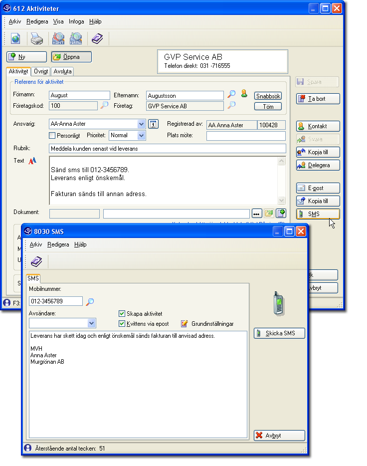 CRM-handbok - Aktiviteter 1.5.