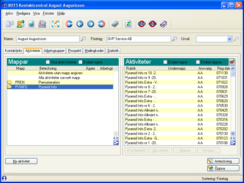 CRM-handbok - Prospekt och Snabborder 3.4.