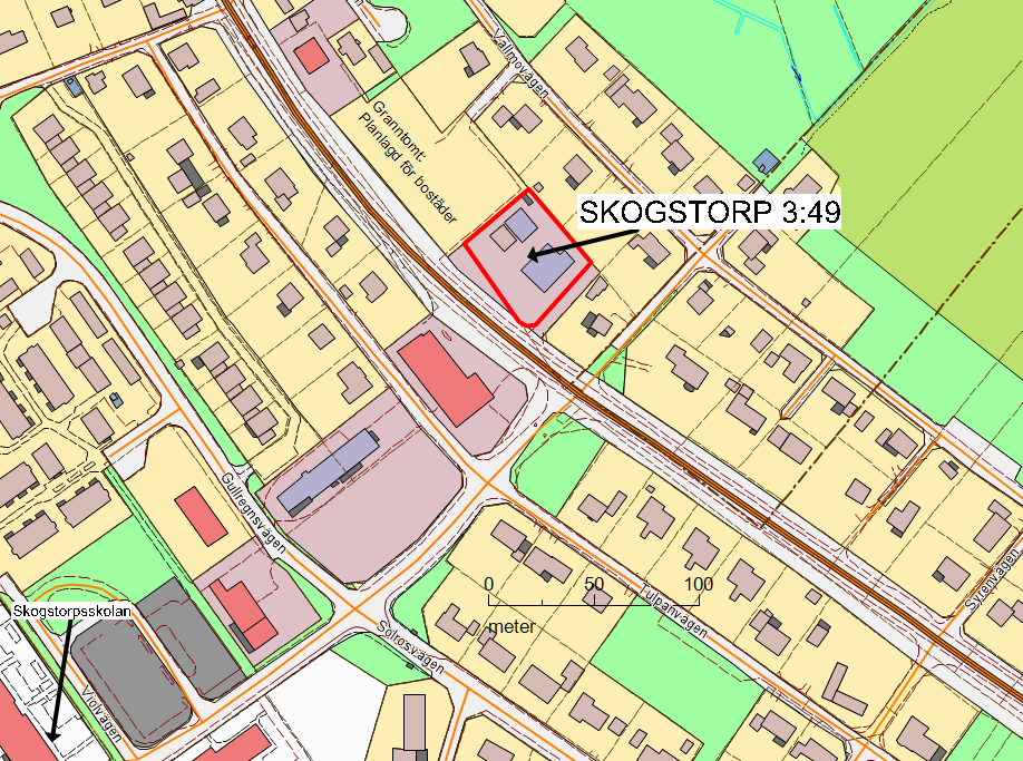 Byte av mark med ägare till Carlsson & Co rörande fastigheterna Reparatören 9 och 10, Skogstorp 3:49 och Tröinge 6:75.